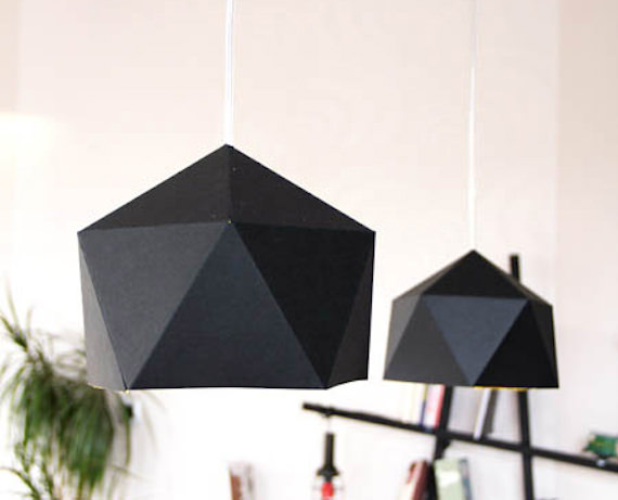 lampara origami plantillas