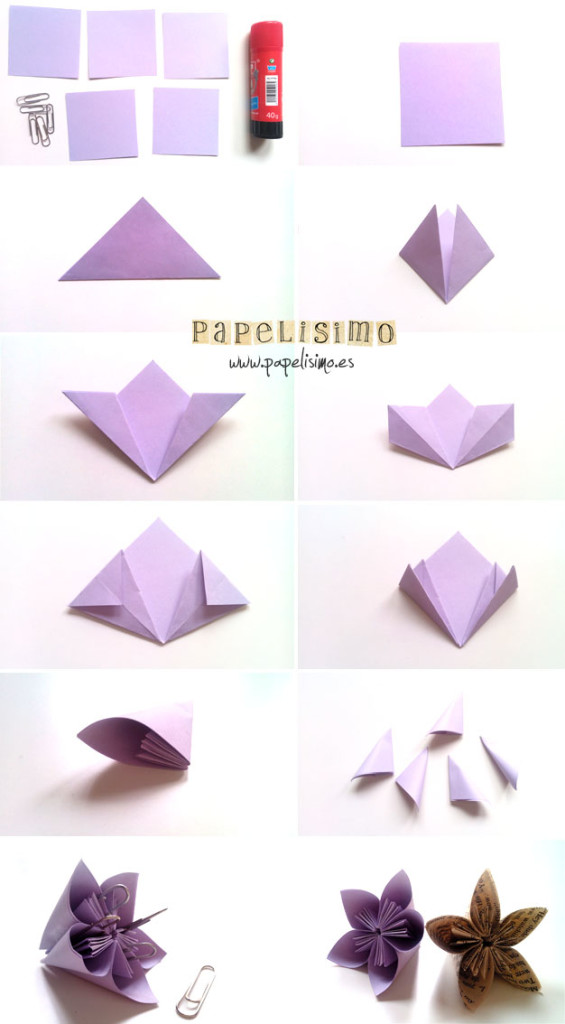 pasos flor origami
