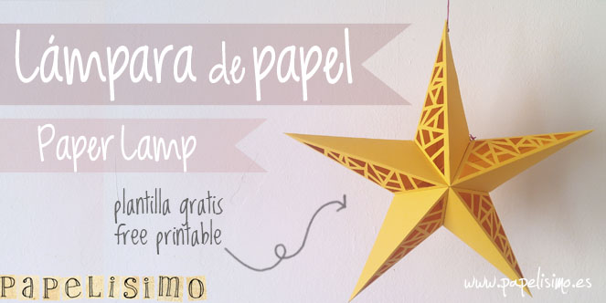 Lámpara estrella de papel Papelisimo