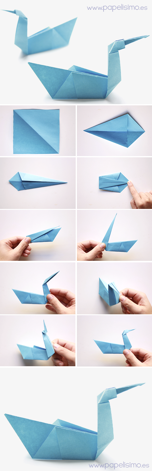 Pajaro de papel manualidades faciles Animales de Origami