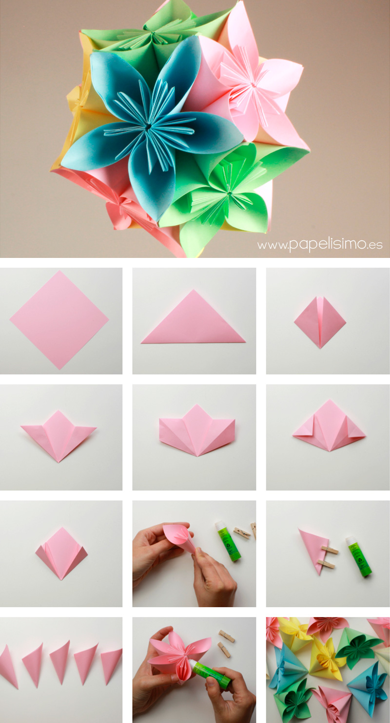 Cómo hacer colgante flores de papel | Papelisimo