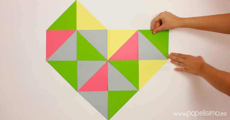 Corazon-de-triangulos-geometrico-geometric-heart-triangles-DIY