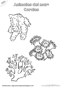Corales-para-colorear-Animales-del-mar