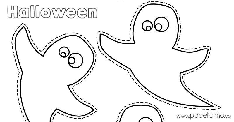 Dibujos de fantasmas Halloween para imprimir - Papelisimo