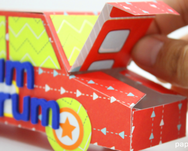 Como hacer coche de papel scrapbooking paper car