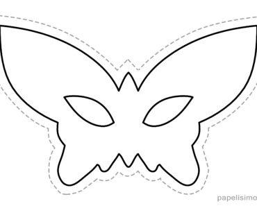 1 máscaras de goma eva para recortar MARIPOSA niños