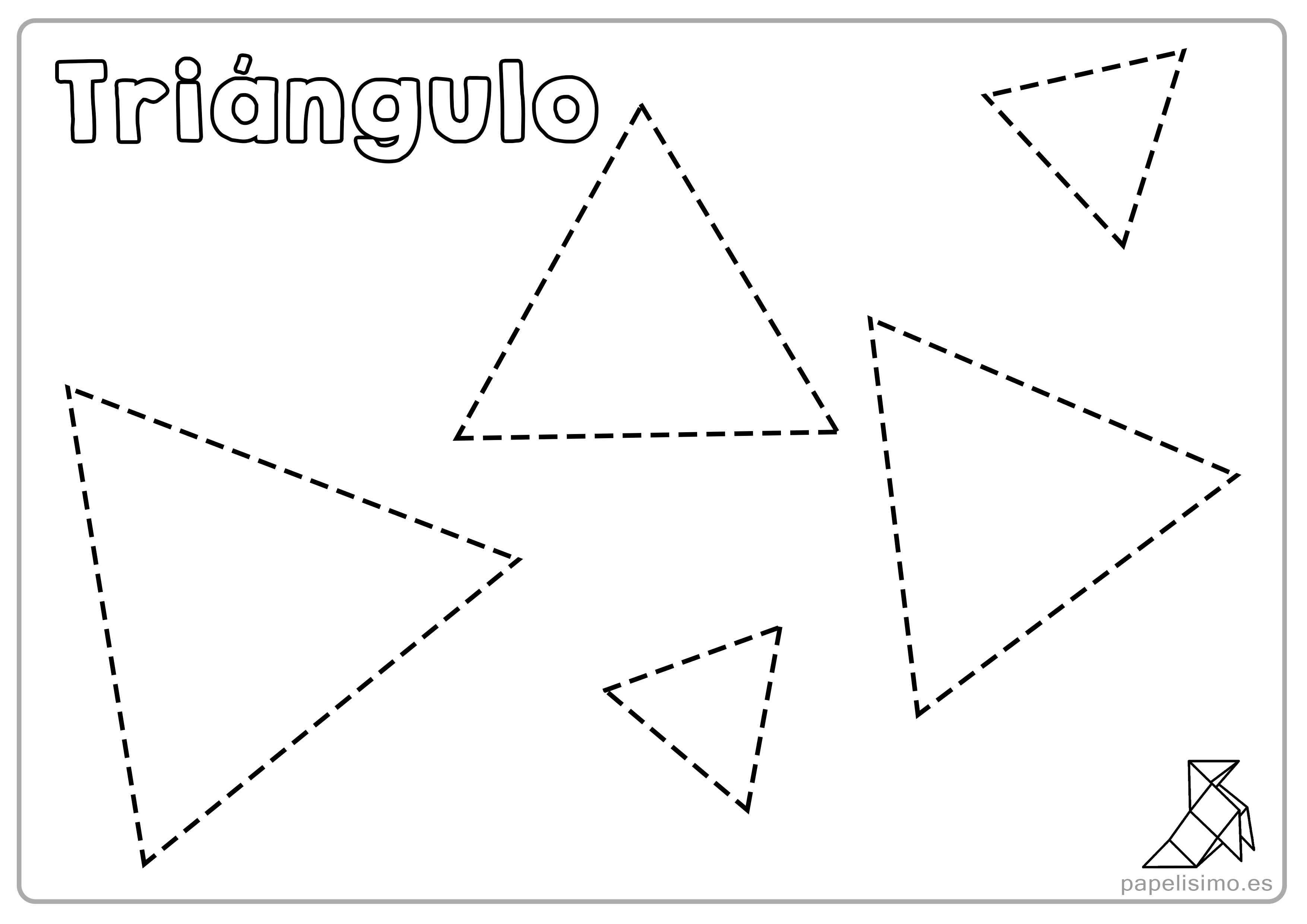 Ficha Triángulos Para Repasar Y Colorear Niños 3508×2480
