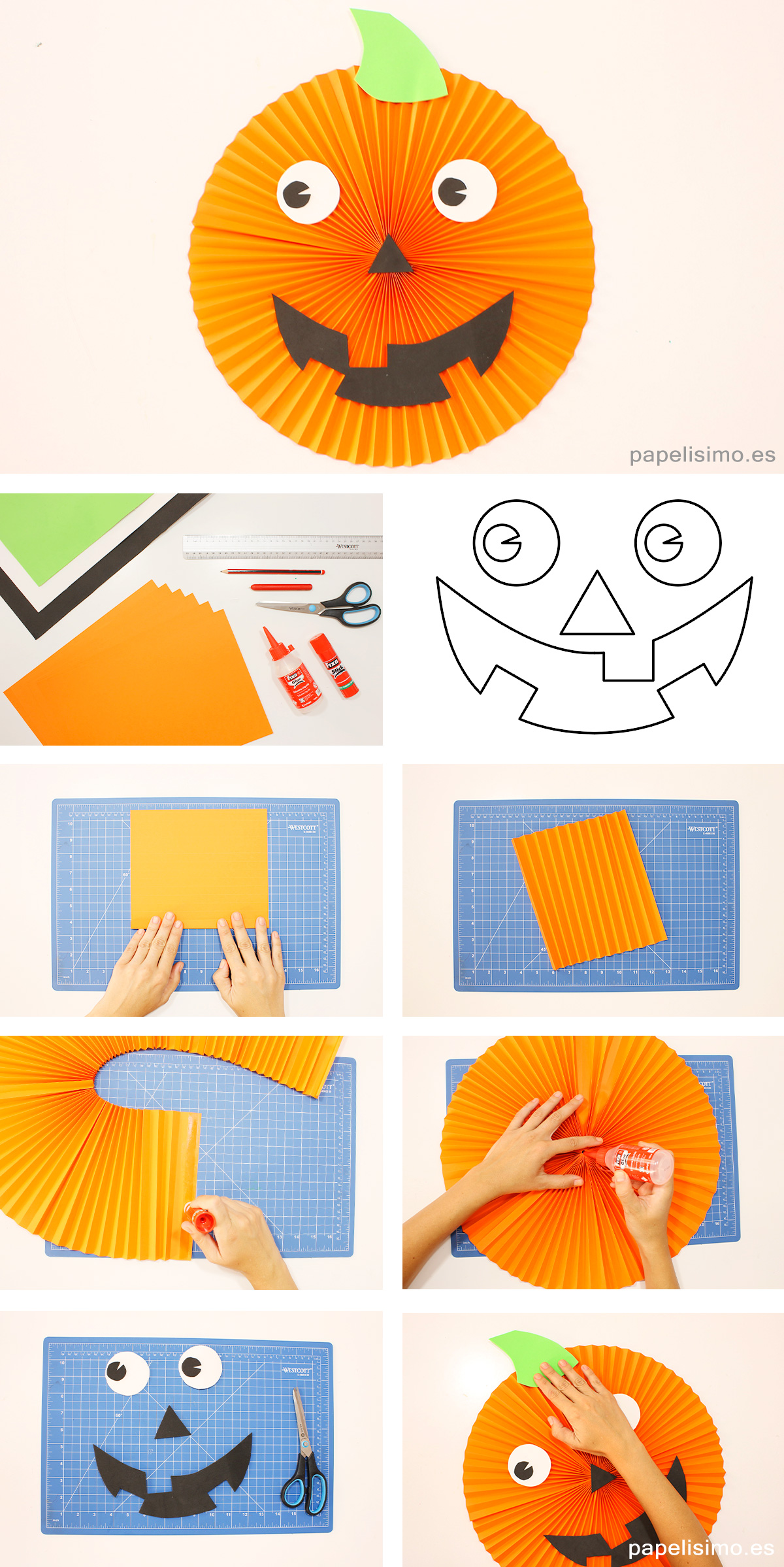 Calabaza-de-papel-DIY-paper-pumpkin-paso-a-paso