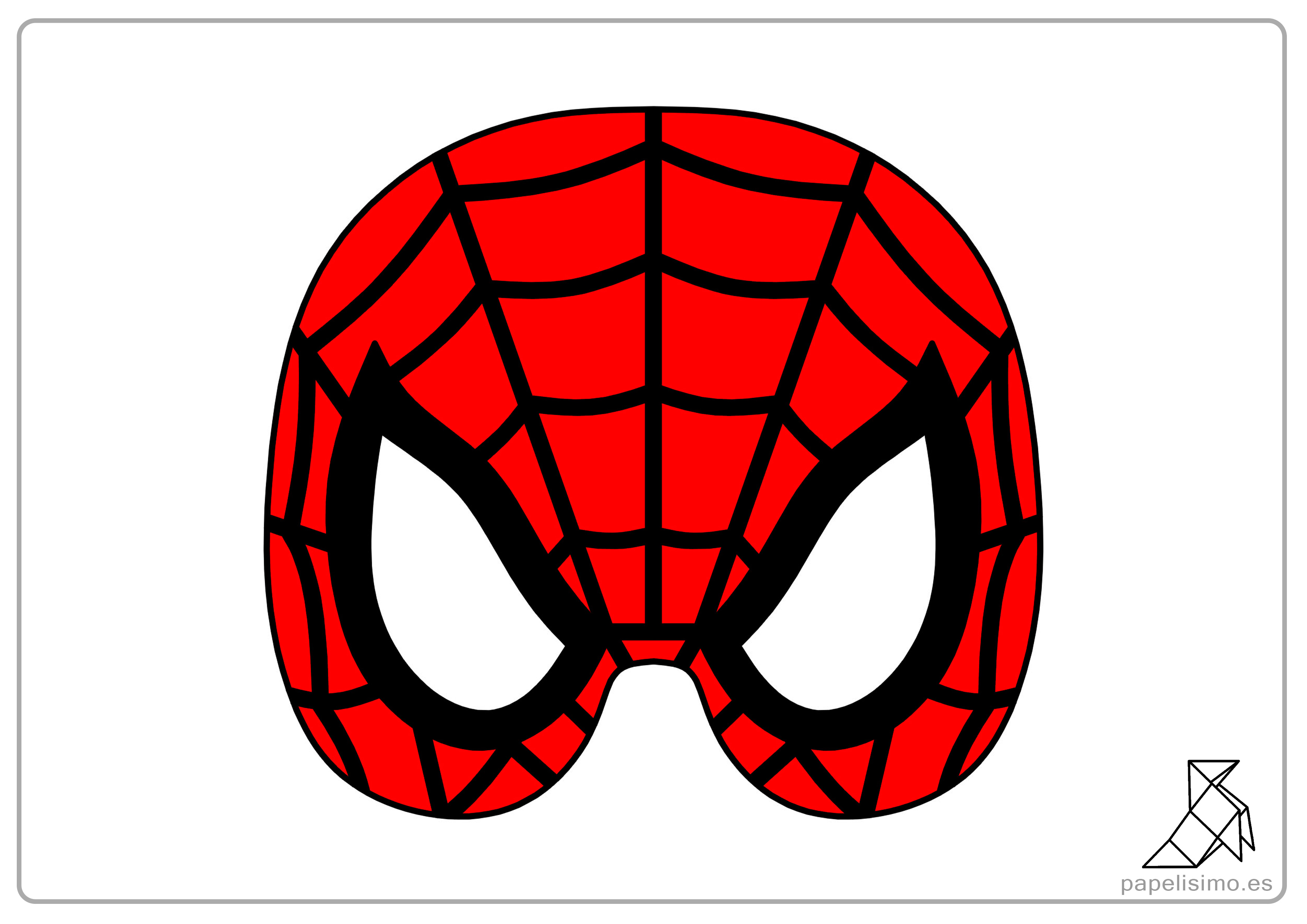 M scara De Spider Man Con Plantillas Para Imprimir Papelisimo