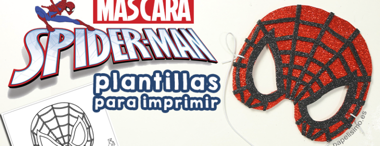 Máscara de Spider-Man con plantillas para imprimir niños