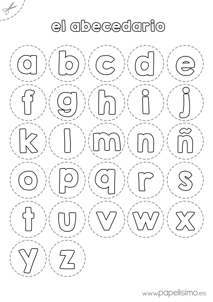 Fichas abecedario para niños imprimible