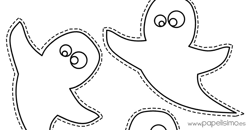 Dibujos de fantasmas Halloween para imprimir - Papelisimo