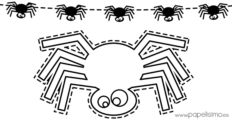 Plantillas de arañas de Halloween - Papelisimo