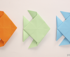 Pez de papel origami paper fish