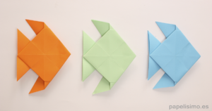 Pez de papel origami paper fish