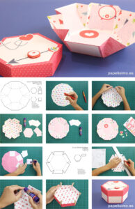 Caja-hexagonal-scrapbooking-Exploding-box-tutorial
