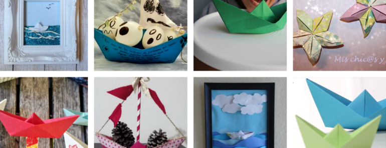 Manualidades con barcos de papel