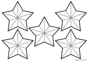 Plantilla-estrellas-cinco-puntas-navidad-varias-pequeñas