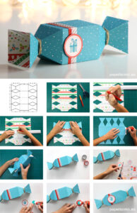 Caja caramelo regalo de papel -how-to-make-candy-box-paper