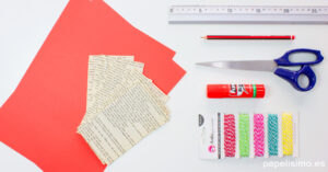 Materiales-corazones-3D-de-papel-origami-paper-hearts