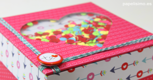 Caja de regalo corazón san valentín shaker gift box