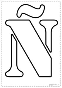 Letra-Ñ-Abecedario-letras-grandes-imprimir-stencil