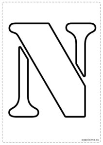 Letra-N-Abecedario-letras-grandes-imprimir-stencil