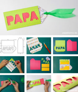 Tarjeta-día-del-padre-PAPA-Father´s-Day-DIY