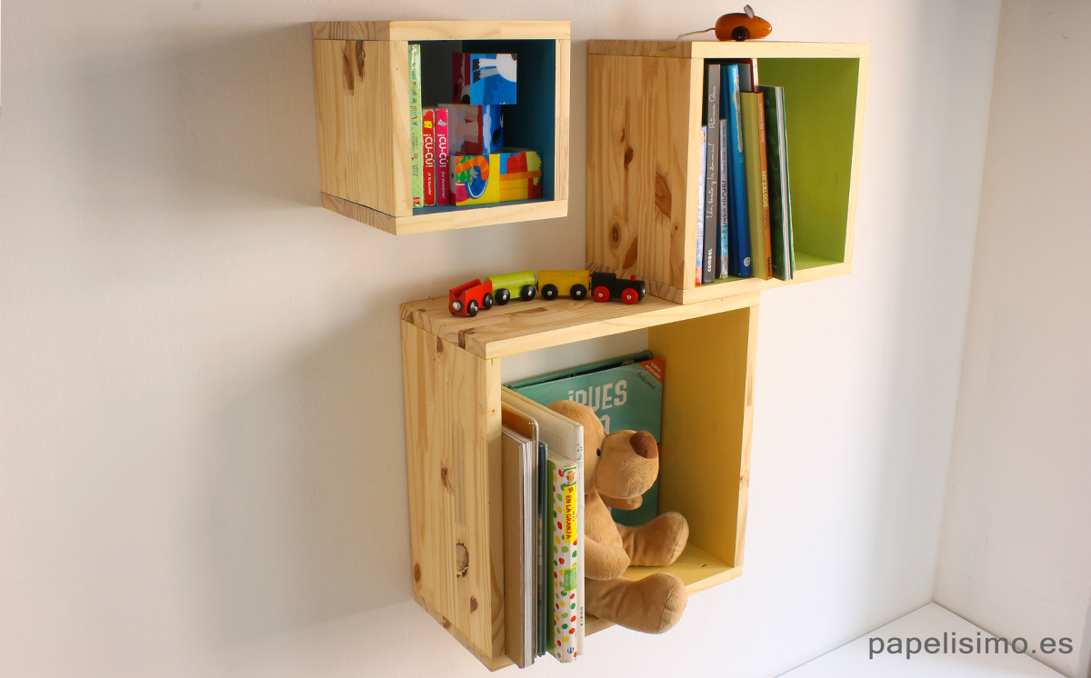 Cómo-hacer-estantería-libros-diy-Wooden-shelf