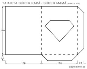 Tarjeta-súper-man-papá-mamá-plantilla-scrapbooking-card-1