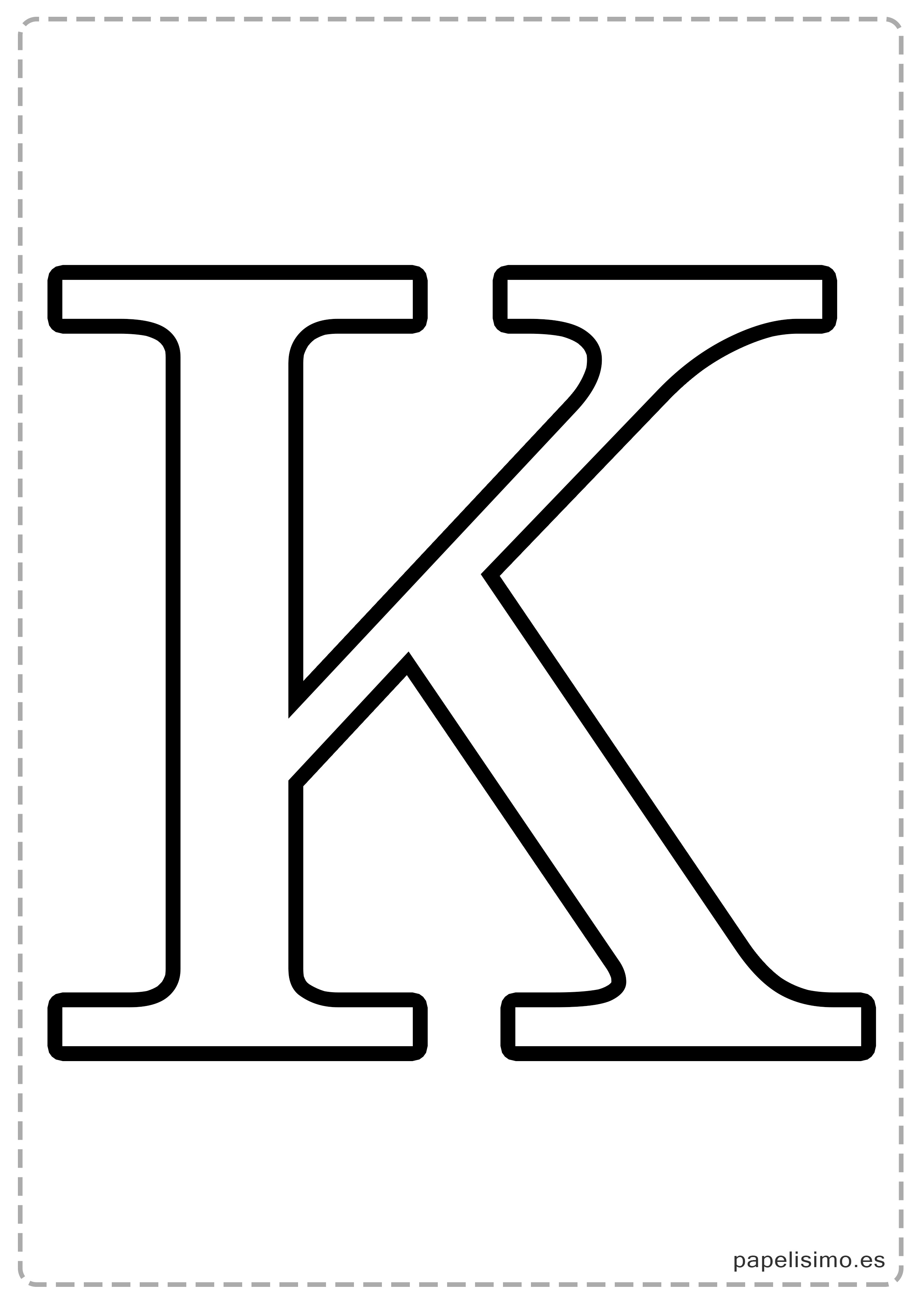 K Moldes Letra K Stencils Letras Para Imprimir Abecedario Letras | The ...