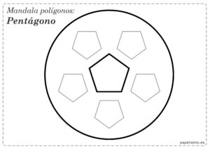 Mandalas para niños formas geometricas poligono-pentagono
