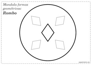 Mandalas para niños formas geometricas poligono-rombo