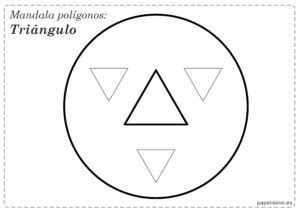 Mandalas para niños formas geometricas poligono-triangulo