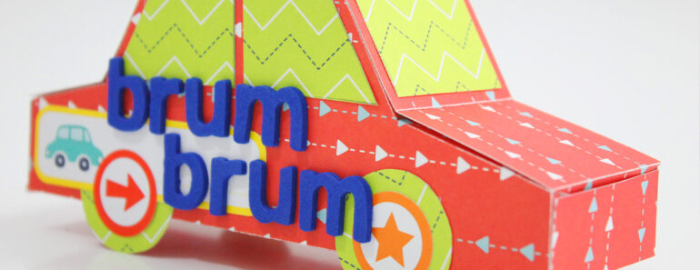Como hacer coche de papel caja de regalo scrapbooking paper car