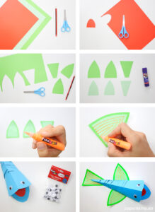Como hacer pez de papel que se mueve paso a paso 2 paper fish