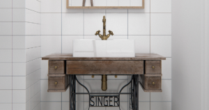 Lavabo maquina de coser