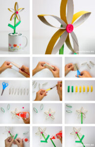 Cómo-hacer-flores-de-rollos-de-carton-papel-higiénico-paso-a-paso