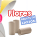 Flores de rollos de carton papel higiénico