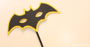 Máscara murcielago Halloween para niños paper bat mask