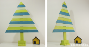 Árbol de Navidad con palets de madera