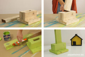 Soporte para árbol de Navidad con palets madera christmas wood tree diy