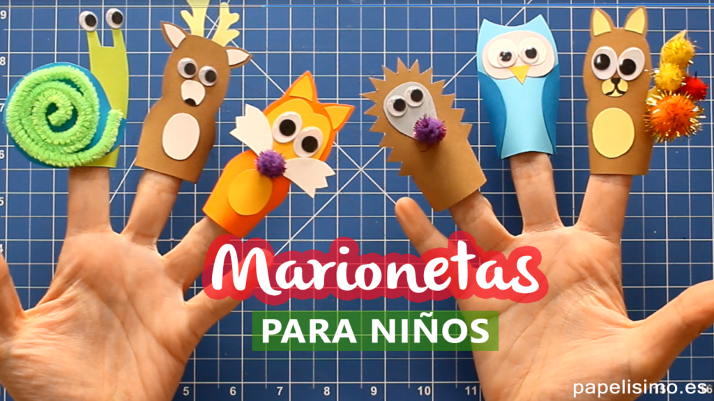 Cómo hacer marionetas de dedo para niños animales de otoño Youtube
