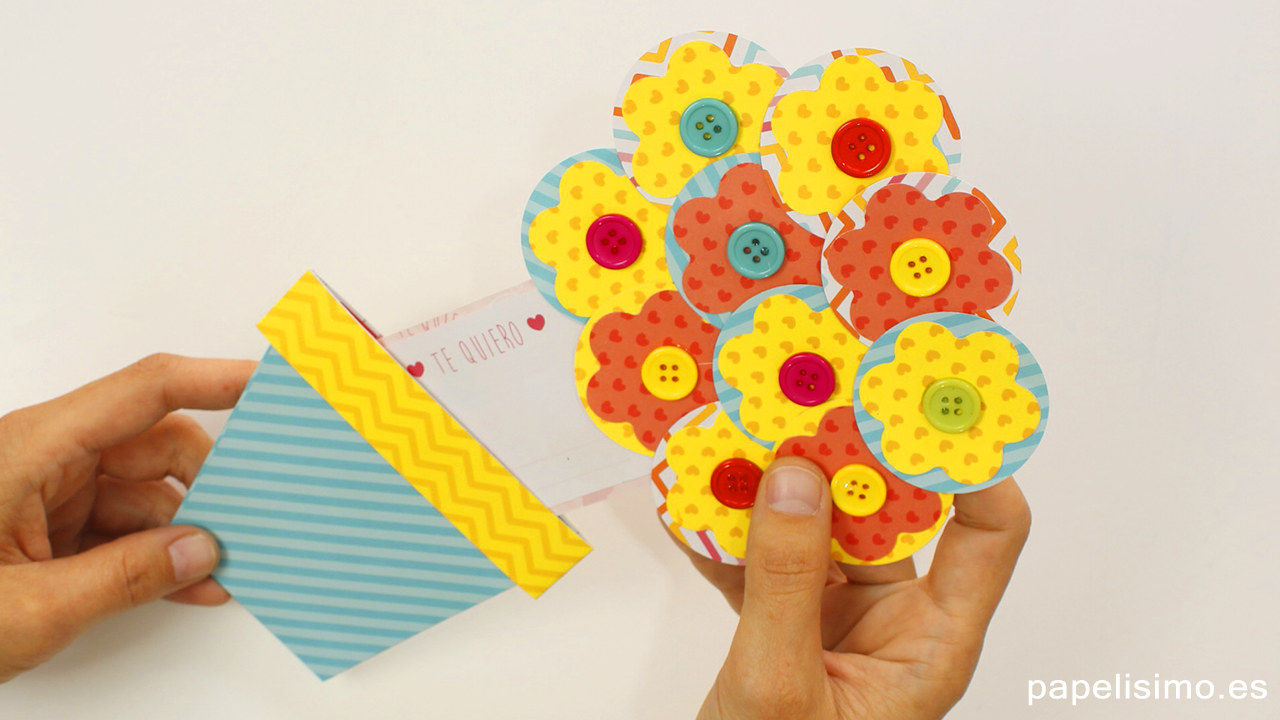 Tarjeta-día-de-la-Madre-Flores-de-papel-Paper-flowers-Card-Mothers-Day-Youtube