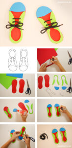 Zapatillas aprender a atarse cordones niños learn to tie shoes
