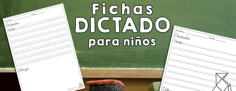 Ficha dictado niños para imprimir con lineas