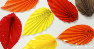 Hojas de otoño de papel Manualidades niños