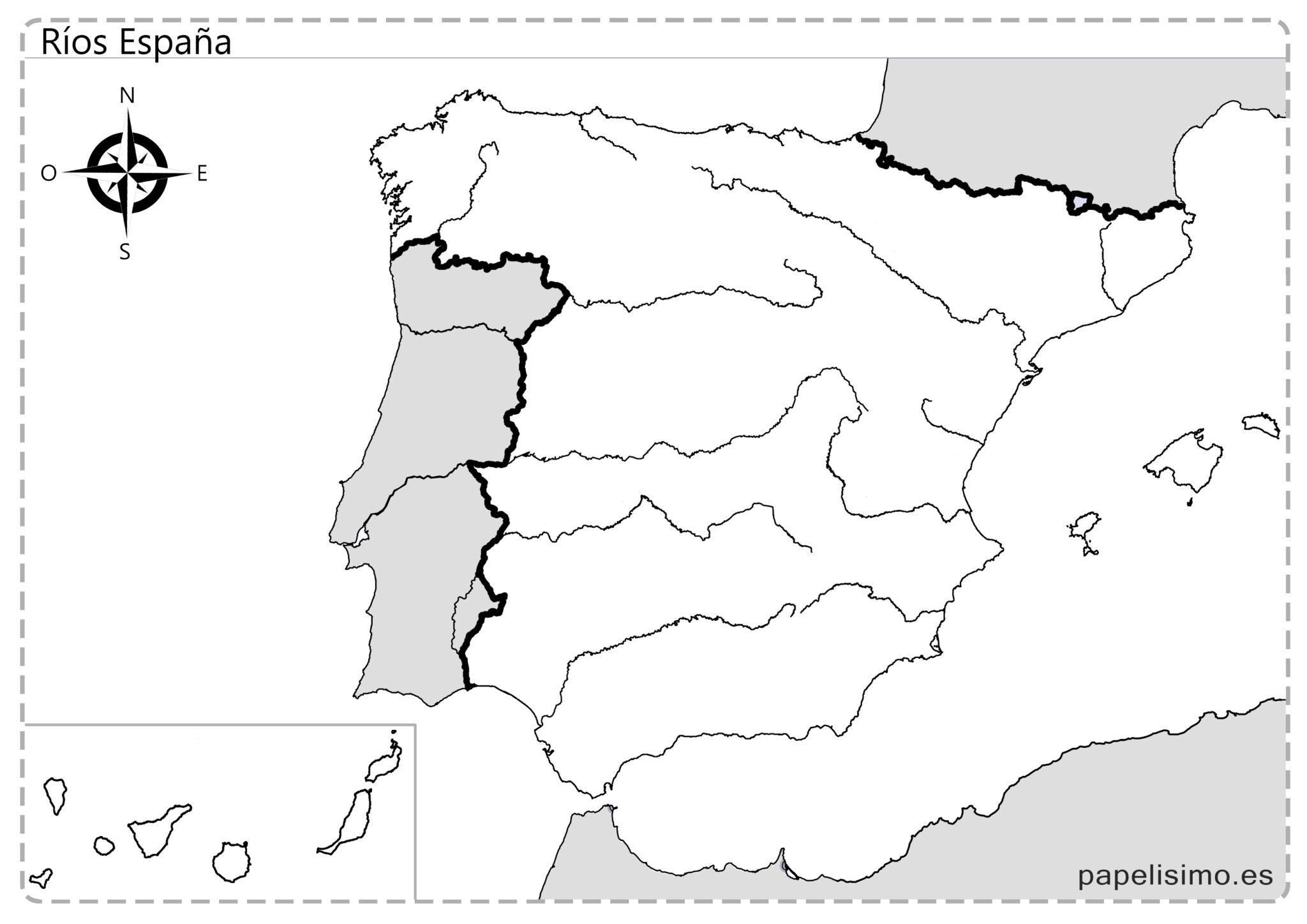 Mapas de España para imprimir (físico, político y mudo) - Papelisimo