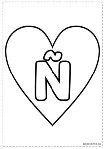 Ñ-Abecedario-letras-grandes-imprimir-corazon