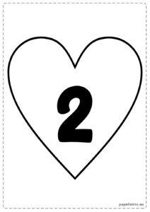 2-numero-dos-imprimir-corazon-negro